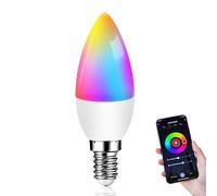 simpa C35 E14 6W WiFi LED Smart Light Bulb 600 Lumen Dimmable RGB Colour Change - Single Bulb
