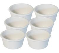 simpa Ceramic Off-White 200ml Ramekin Dishes - Set of 6 simpa Off-White