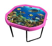 Simpa Childrens Kids Tuff Spot Pink Mixing Play Tray + Deep Sea Adventure Mat Insert with Height Adjustable Stand