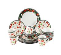 simpa Christmas Flora Orchard Ceramic Dinner Set | Size: 12 Pack simpa Multicolor 12 Pack