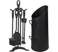 simpa Coal Hod & 5 Piece Companion Set in Black simpa Black