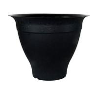 simpa Extra Large Black Plastic Butterfly Embossed Planter Pot - 25cm (H) x 70cm (L) x 29.5cm (W)