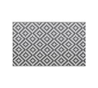 simpa Geometric Outdoor Plastic Waterproof Reversible UV Resistant Rugs - Grey/White 120 x 180cm. Suitable for Gardens, Patios, Camping, Beach & Picnics.