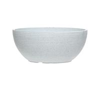 simpa Grooved Speckle Bowl Pot Plastic Planter - Suitable for Indoor or Outdoor Use - 13cm (H) x 35cm (Dia) (1, White)