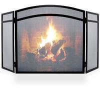 simpa Hampton 3 Panel Fire Guard in Black simpa Black