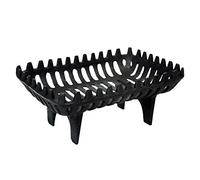 Simpa Hamptons LARGE Black Fire Coal Log Grate Basket - Sturdy Fireplace Accessory - 18cm (H) x 31cm (W) x 44.5cm (L)