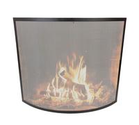 simpa Haute Freestanding Curved Fire Guard in Black simpa Black