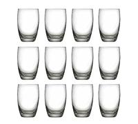 simpa Heavy Base Highball Universal Tumbler Drinking Glasses 373ml Capacity - Set of 12