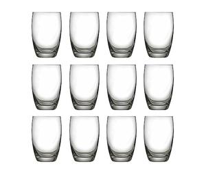 simpa Heavy Base Highball Universal Tumbler Drinking Glasses 373ml Capacity - Set of 12
