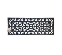 simpa Heavy Duty Rubber Door Mat - Single Large Mat 120cm (L) x 45cm (W). Wrought Iron Style Design.