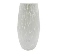 simpa Large Decorative Coloured Molten Glass Centerpiece Flower Vase - White 25cm (H)