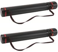 simpa 2PC Plastic Black Large Drawing Tube Extendable 65-105cm fits Posters Artwork Documents Upto A1 Size. Max Load 8KG