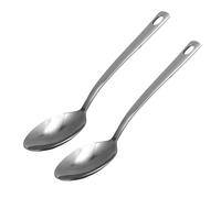 simpa Large Stainless Steel Serving Spoons - Set of 2 in Metallic Silver simpa Metallic Silver