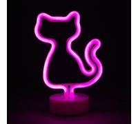 simpa LED Novelty Neon Cat Light in Pink simpa Pink