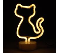 simpa LED Novelty Neon Cat Light in Warm White simpa Warm White