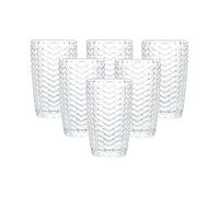 simpa Lucente Arrow Corrugation Hi-BallDrinking Glasses 380ml Set of 6