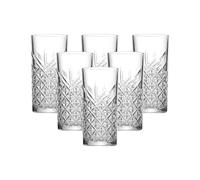 simpa Lucente Stately Highball Water Drinking Glasses 410ml Set of 6