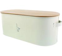 Simpa Mary Berry Cream Bread Bin And Wood Chopping Board Lid