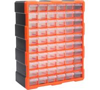 simpa Men's 39 Drawers DIY Storage Organiser Cabinet in Black simpa Black
