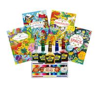 simpa Men's 4PC Boys Colouring Books & Felt Tip Pen Set | Size: 4 Pack simpa Multicolor 4 Pack