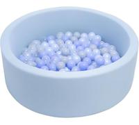 simpa morvita Round Baby Blue Soft Foam Ball Pit with 200 Balls - Dimensions 90cm (Dia) x 30cm (H)