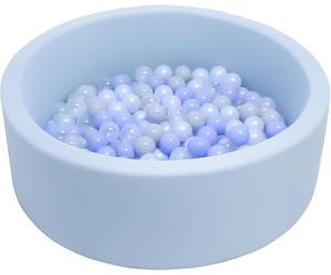 simpa morvita Round Baby Blue Soft Foam Ball Pit with 200 Balls - Dimensions 90cm (Dia) x 30cm (H)