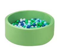 simpa morvita Round Green Soft Foam Ball Pit with 200 Balls- Dimensions 90cm (Dia) x 30cm (H)