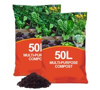 simpa Multi Purpose Nutrients Enriched Compost - 100L in Dark Brown simpa Dark Brown