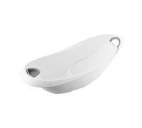 simpa Newborn Baby Bath Tub with Detachable Anti Slip Support and Draining Soap Tray, Oval Plastic Baby Bathtub for Infants, White Grey 86 x 46 x 33 cm