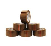 simpa Packaging Tape Heavy-Duty Strong Adhesive Secure Sticky Tape Pack of 6 Rolls - Brown 66m x 48mm