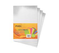 simpa Pixel A4 Silver Metallic Card 250gsm 10 Sheets in Metallic Silver simpa Metallic Silver