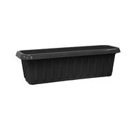 simpa Plastic Chunky Garden Trough Planter Pot in Black | Size: Large simpa Black L
