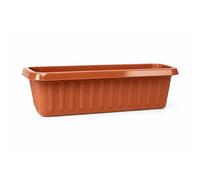 simpa Plastic Chunky Garden Trough Planter Pots 60cm Length - TERRACOTTA, Single Pot - Suitable for Indoor or Outdoor Use with DIY Drainage Holes.