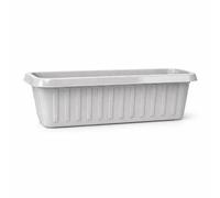 simpa Plastic Chunky Garden Trough Planter Pots 75cm Length - PLATINUM, Single Pot - Suitable for Indoor or Outdoor Use with DIY Drainage Holes.