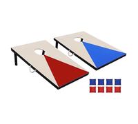 simpa Portable Cornhole Outdoor Game Set: 90 x 60 cm / 3ft x 2ft Double Set Corn Hole Bean Bag Toss Game with 8 Bean Bags & 2 Cornhole Boards.