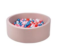 simpa Round Mushroom Soft Foam Ball Pit with 200 Balls - Dimensions 90cm (Dia) x 30cm (H)