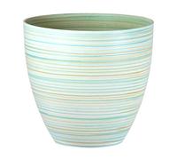 simpa Serenity Rings Plastic Planter - White, Single Pot - 35cm (H) x 38cm (Dia) - Suitable for Indoor or Outdoor Use.