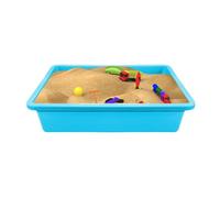 simpa Sky Blue Large Deep Fill Plastic Rectangular Sand Pit Tray Only - 13cm (H) x 64cm (L) x 49cm (W)