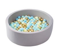 simpa Soft Foam Ball Pit 90 x 30cm in Grey | Size: 90 x 30 cm simpa Grey 90 x 30 cm