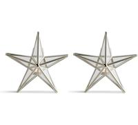 Decorative Star Tealight Small Metal Candle Holder - Set of 2