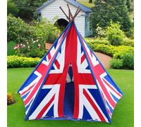 simpa Union Jack Wigwam Tepee Play Indoor Outdoor Play Tent simpa Multicolor