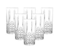simpa Vintage Style Highball Glasses 350ml Set of 6