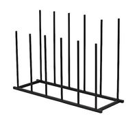 simpa Wellington Boot Rack - Black Metal Design Holds 6 Pairs - Suitable for Indoor and Outdoor Use.
