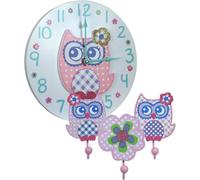 Simpa Wise Cool Owl 3D Analogue Wall Clock & Wall Hooks Set