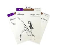 simpa Women's SHINE Tights 10 Denier Natural TAN Triple Pack in Light Beige | Size: Medium simpa Light Beige M