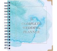 simpa Women's Wedding Planner Countdown Diary - Watercolour in Blue simpa Blue