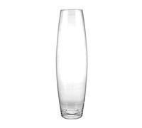 simpa XL Floor Standing Clear Glass Oval Vase 60cm (H) x 12cm Dia - Quality Handmade Craftmanship