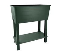 simpa XL Raised Bed Plastic Trough Planter Long Pots - Choose by Colour & Style (Double Tier, Green)