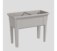 simpa XL Raised Bed Taupe Plastic 76cm Trough Planter Long Pot - 76cm (L) x 65cm (H) x 37cm (D)