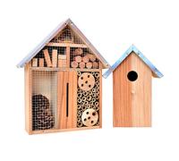 simpaoutdoor Small Bug Hotel & Bird Box Combo